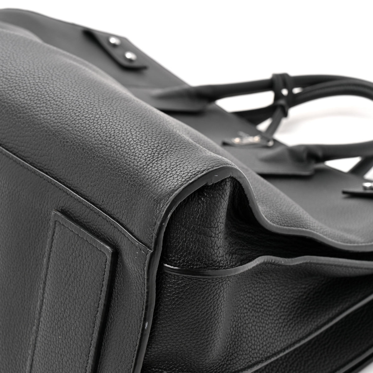 Grained Calfskin Large Souple Sac De Jour Black