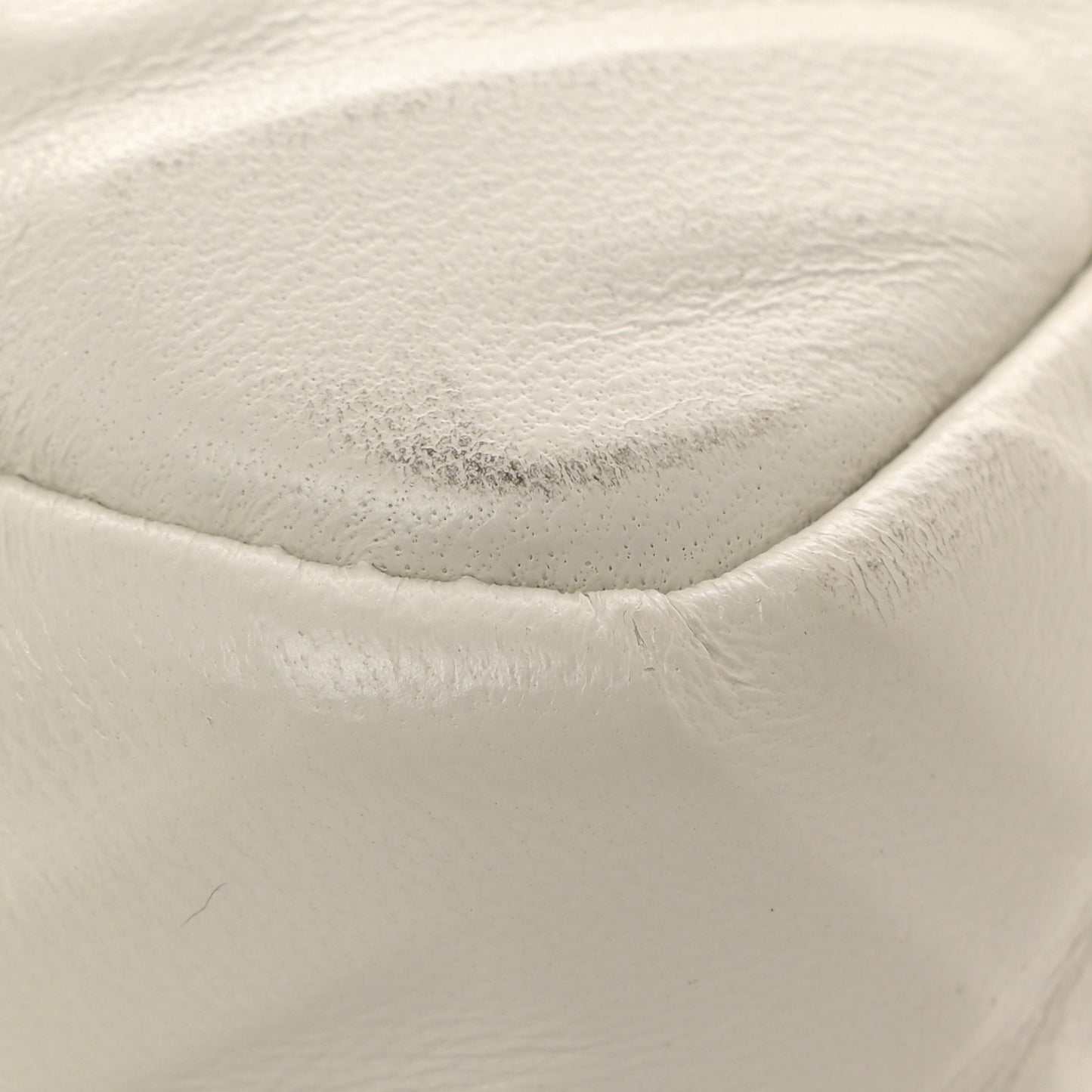 Nappa FF 1974 Embossed Mini Baguette White