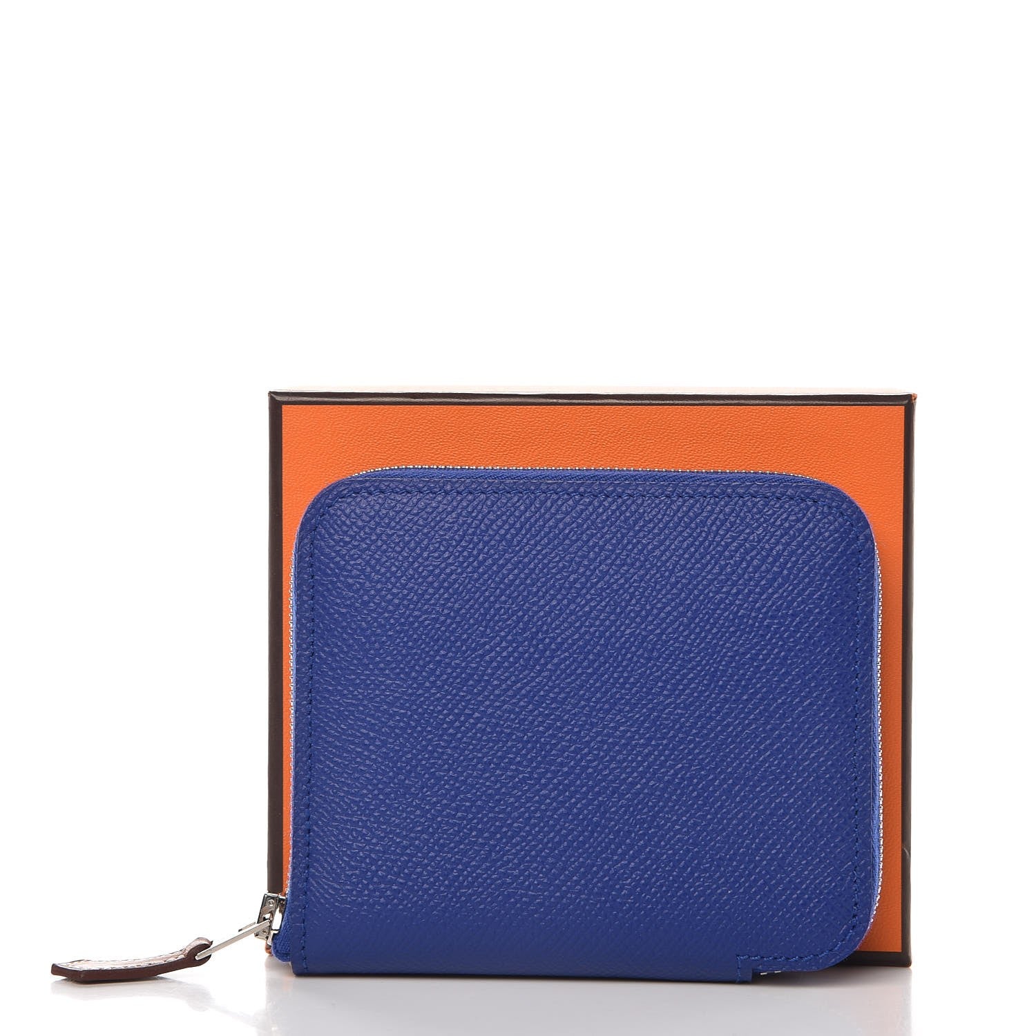Hermes Epsom Silk'in Compact Wallet Bleu Electrique 8 of 8