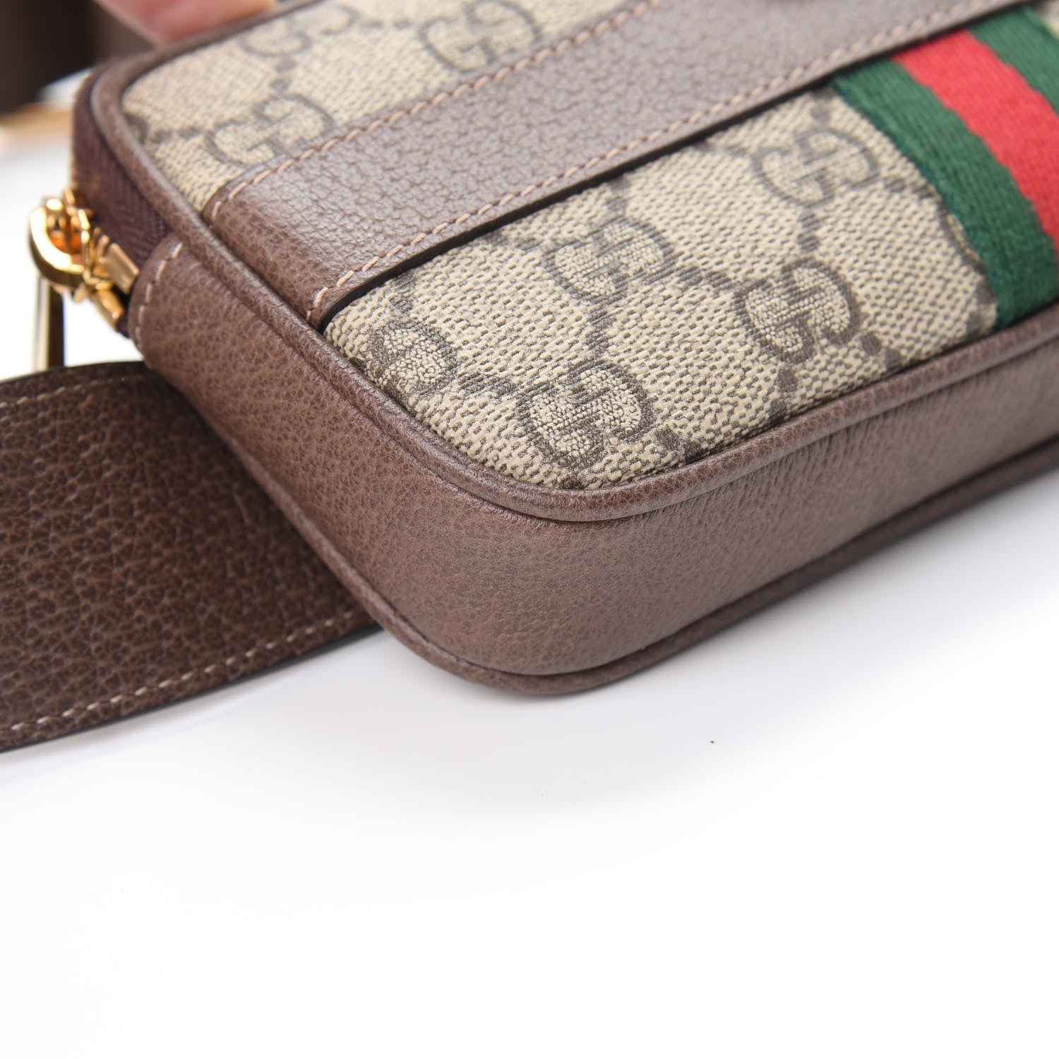 Gucci GG Supreme Monogram Ophidia Belted iPhone Case 85 34 Dark Brown 9 of 10