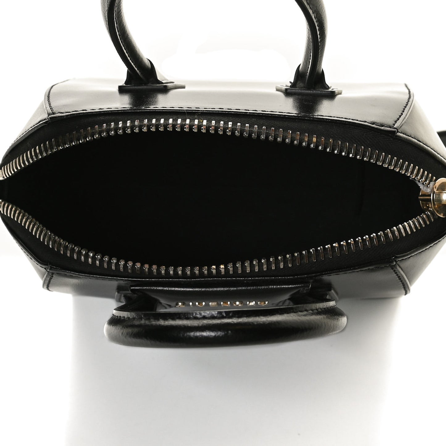 Shiny Lord Calfskin Mini Antigona Black
