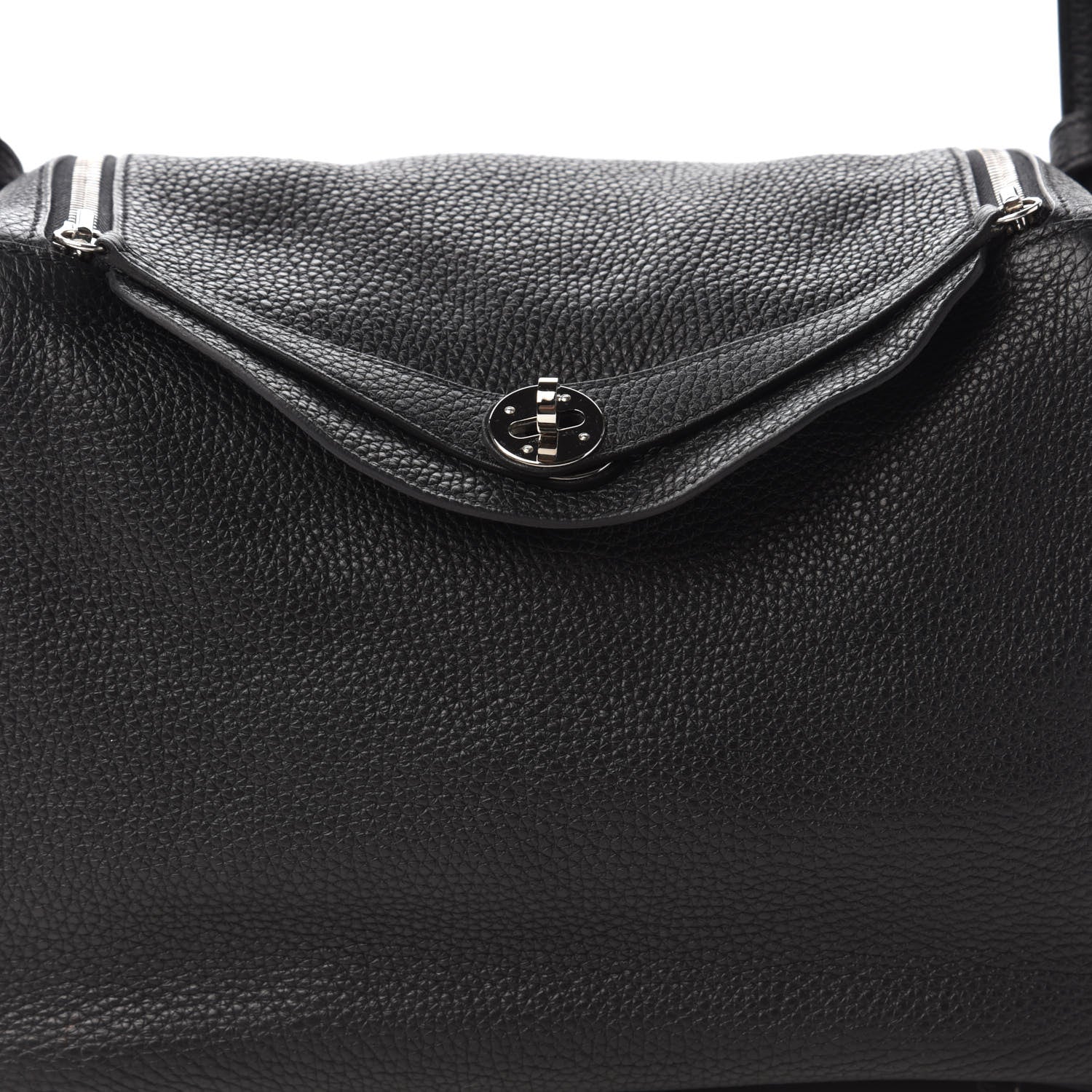 Hermes Taurillon Clemence Lindy 30 Black 9 of 9
