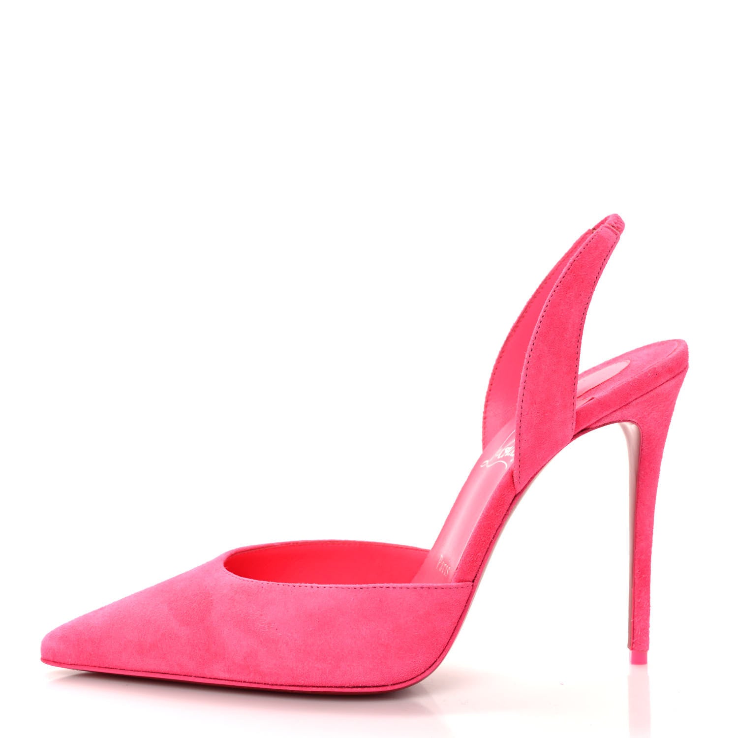 Christian Louboutin Veau Velours O Kate Slingback 100 Pumps 38.5 Poupidou 1 of 9