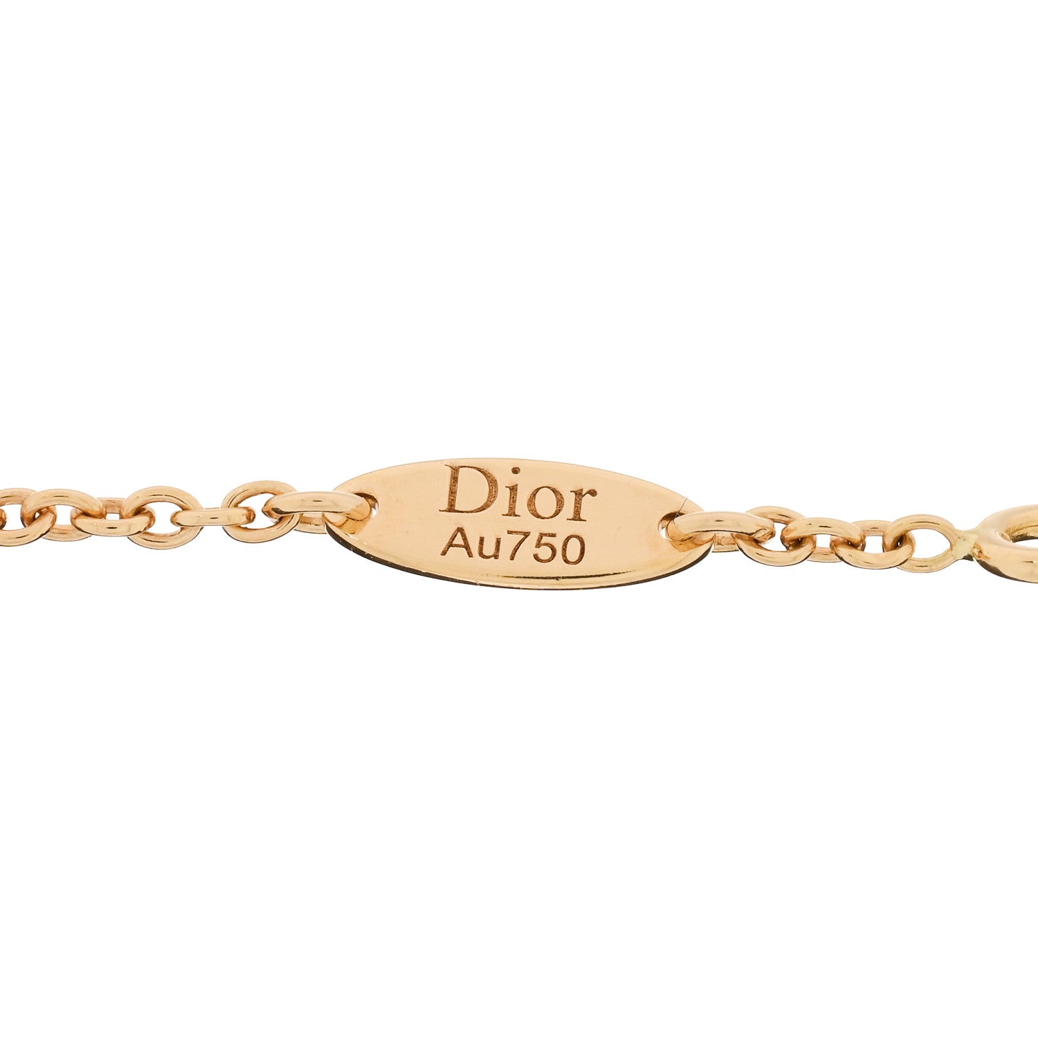 Christian Dior 18K Yellow Gold Diamond Black Onyx Mother of Pearl Rose Celeste Bracelet 4 of 4