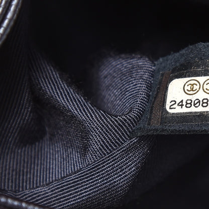 Chanel Metallic Caviar Quilted Medium Boy Flap Navy 8 of 9
