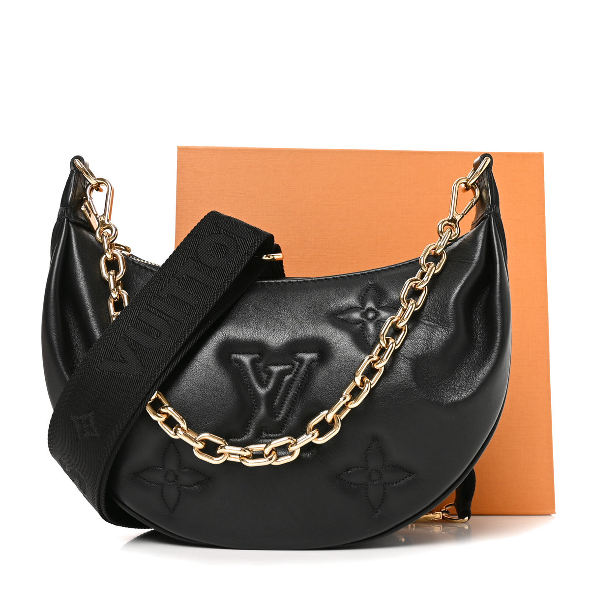 Calfskin Bubblegram Over The Moon Black