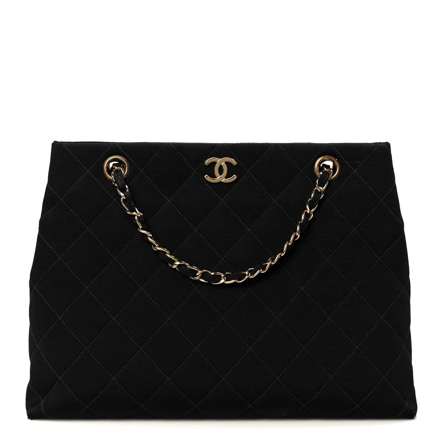 Chanel Grosgrain Quilted Shopper Tote Black 1 of 10