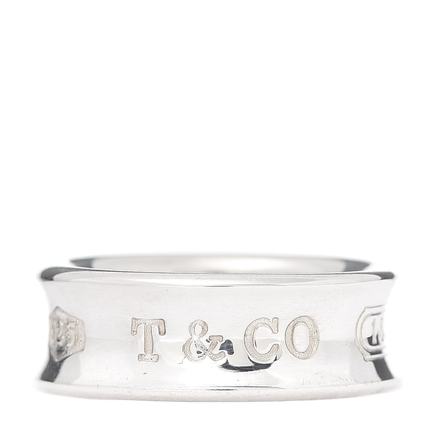 Tiffany Sterling Silver 1837 Band Ring 49 5 1 of 5