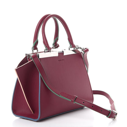 Fendi Vitello Dolce Mini 3jours Tote Black Cherry 4 of 8