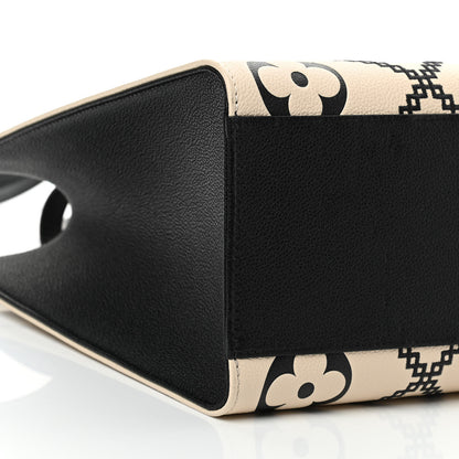 Louis Vuitton Empreinte Monogram Giant Broderies Onthego MM Cream Black 8 of 12