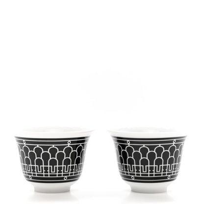 Hermes Porcelain H Deco Mini Cup Set Of 2 2 of 6