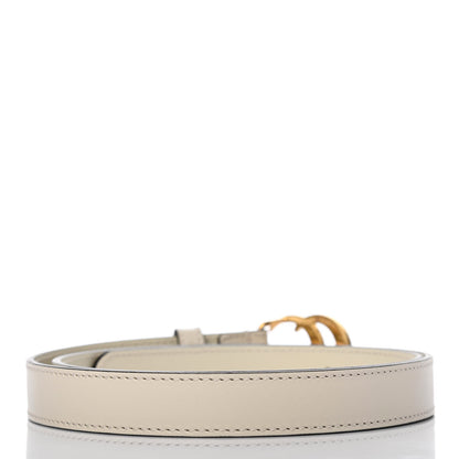 Gucci Plutone Calfskin Double G 20mm Belt 80 32 Mystic White 2 of 4