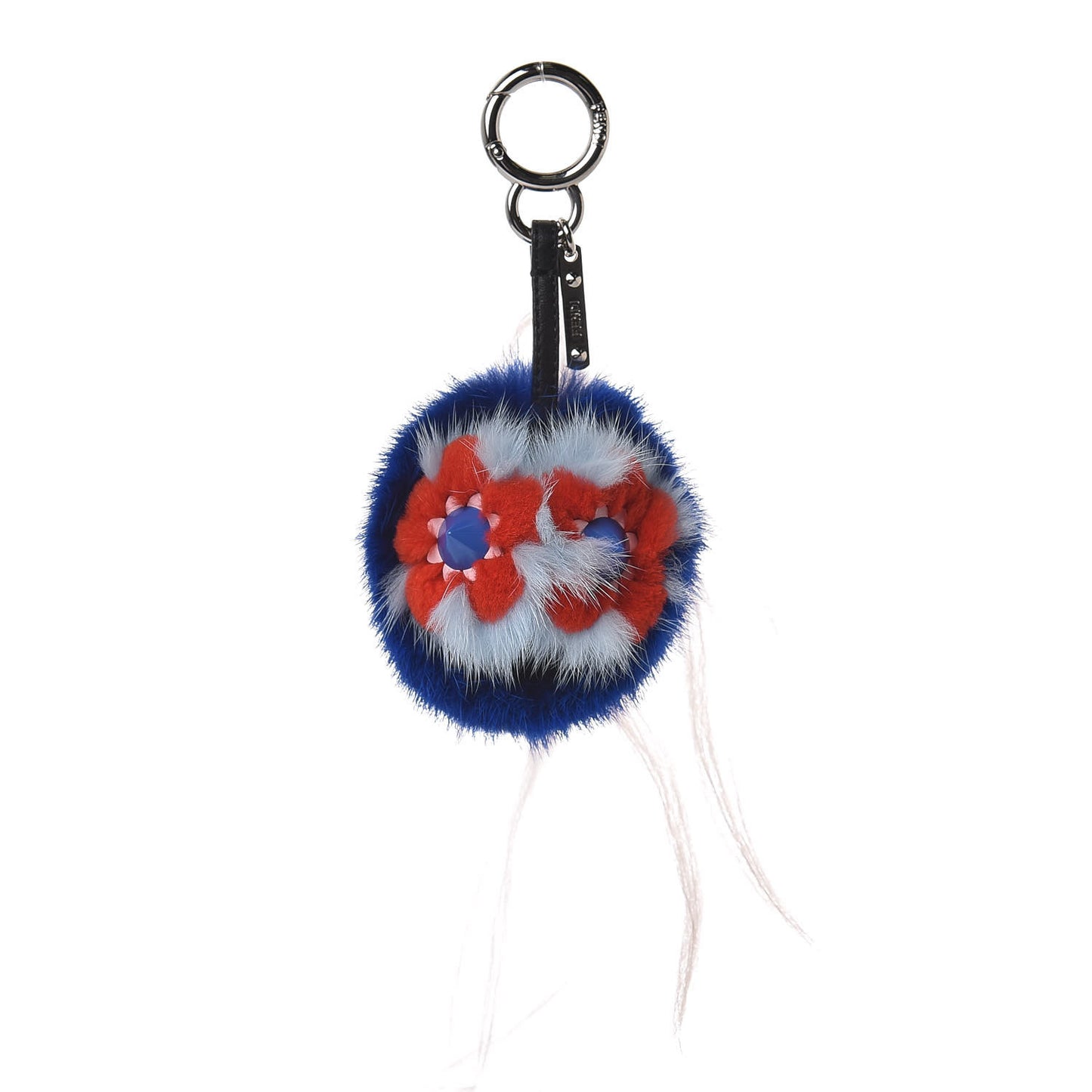 Fox Fur Monster Flowery Mini Bag Bug Charm Blue Multicolor