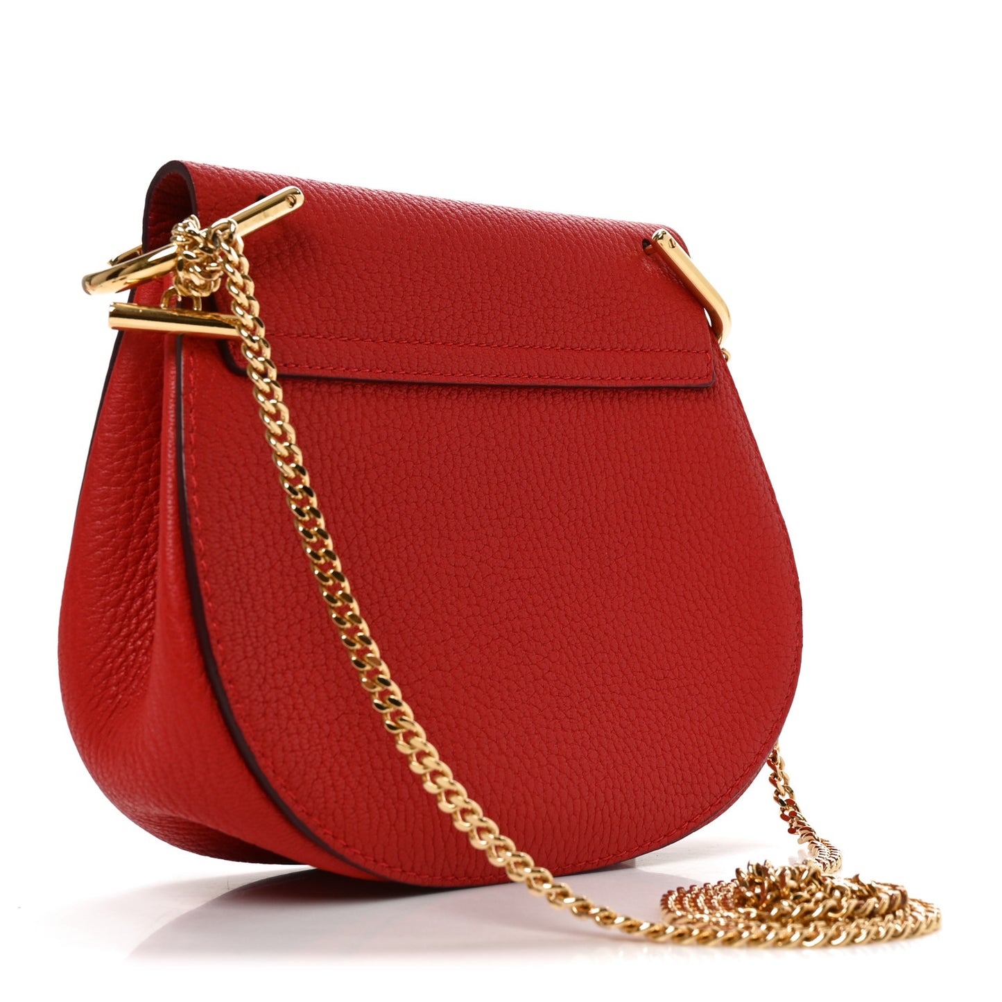 Grained Lambskin Mini Drew Shoulder Bag Plaid Red