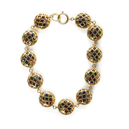 Chanel Gripoix Caged Necklace Gold 1 of 5
