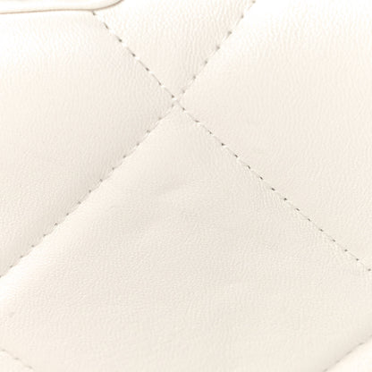Chanel Goatskin Quilted Chanel 19 Wallet On Chain WOC White 12 of 12