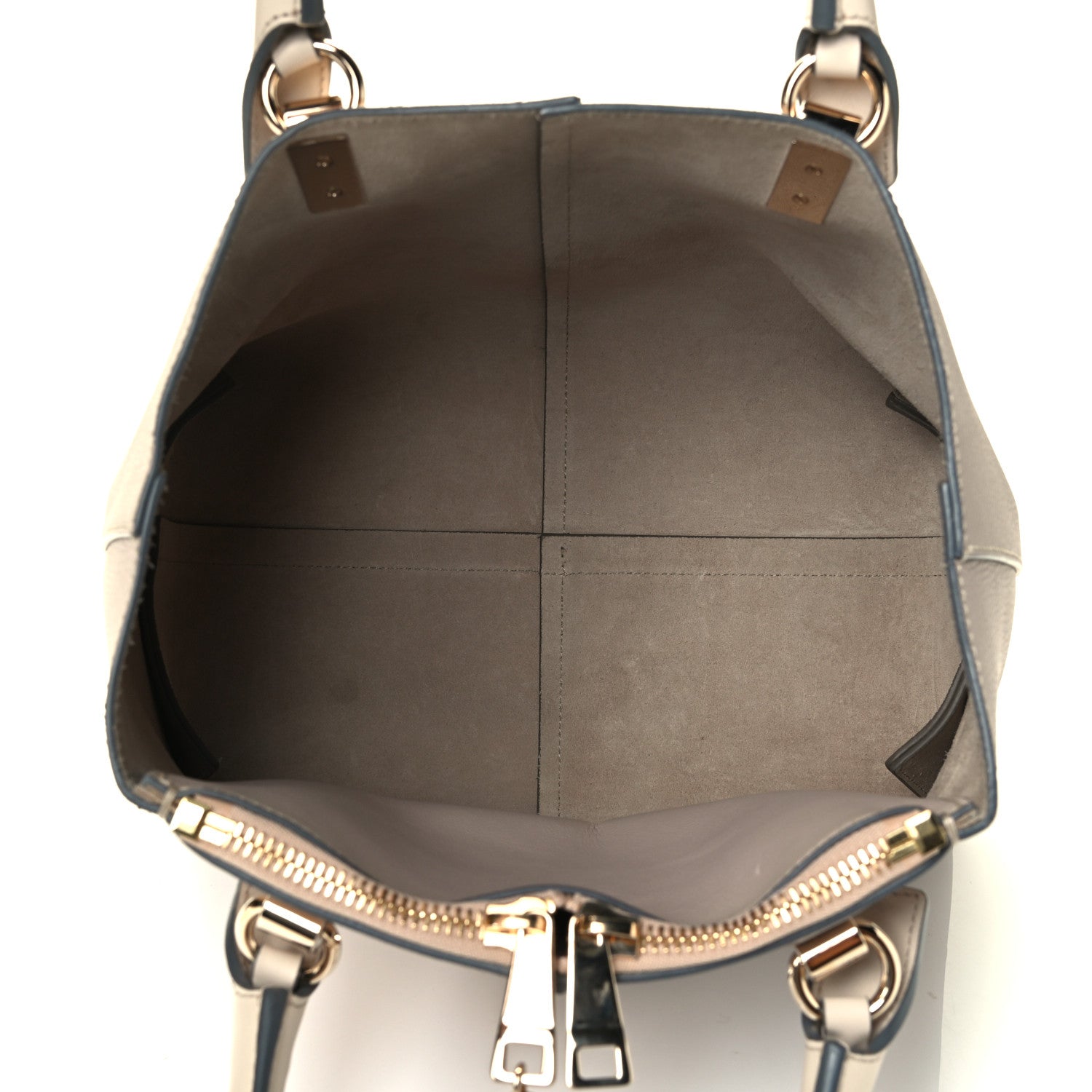 Chloe Grained Calfskin Medium Two Tone Baylee Open Tote 4 of 4