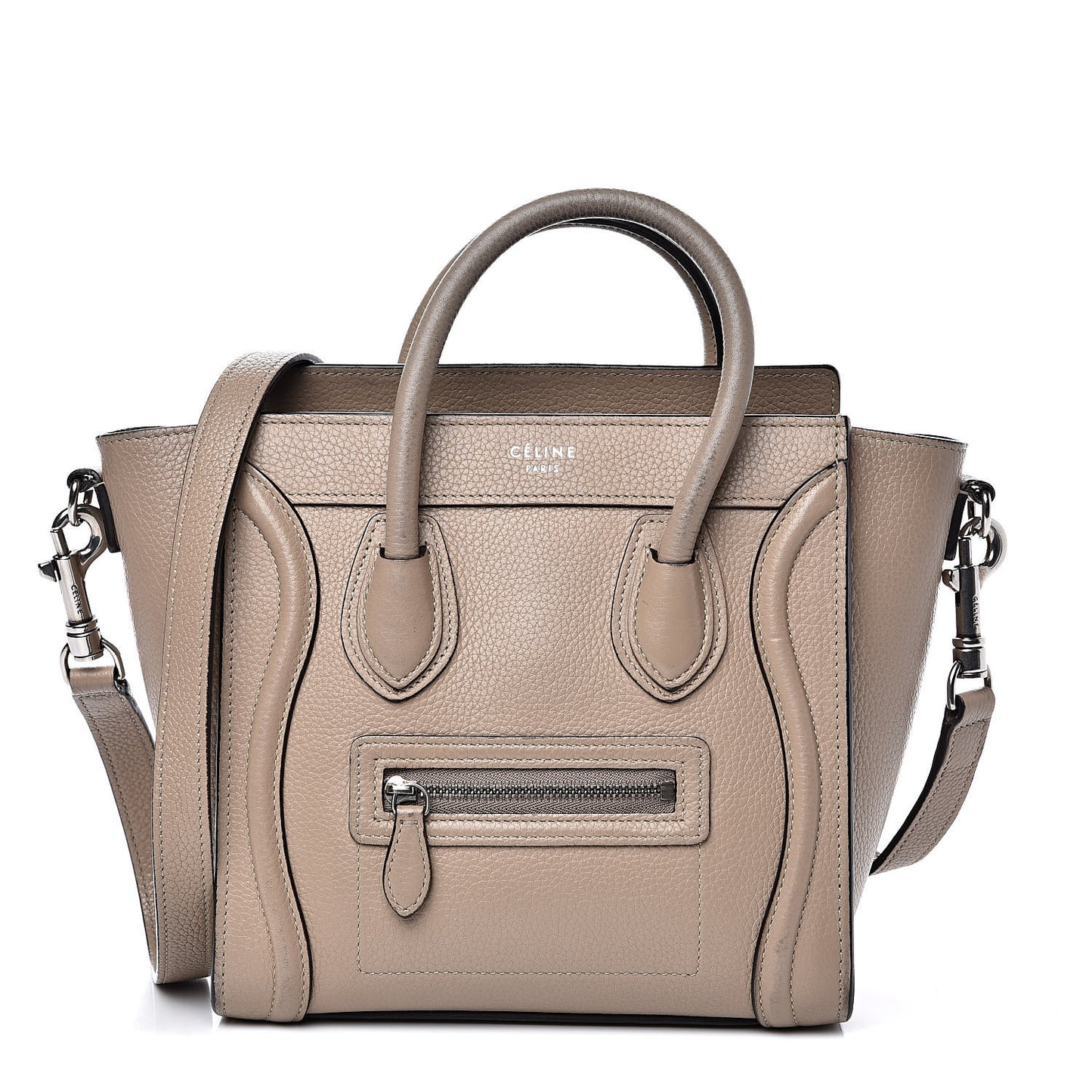 Drummed Calfskin Nano Luggage Dune