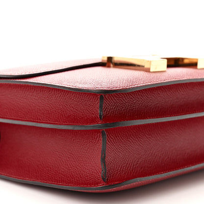 Hermes Epsom Enamel Constance 24 Rouge Grenat 9 of 13