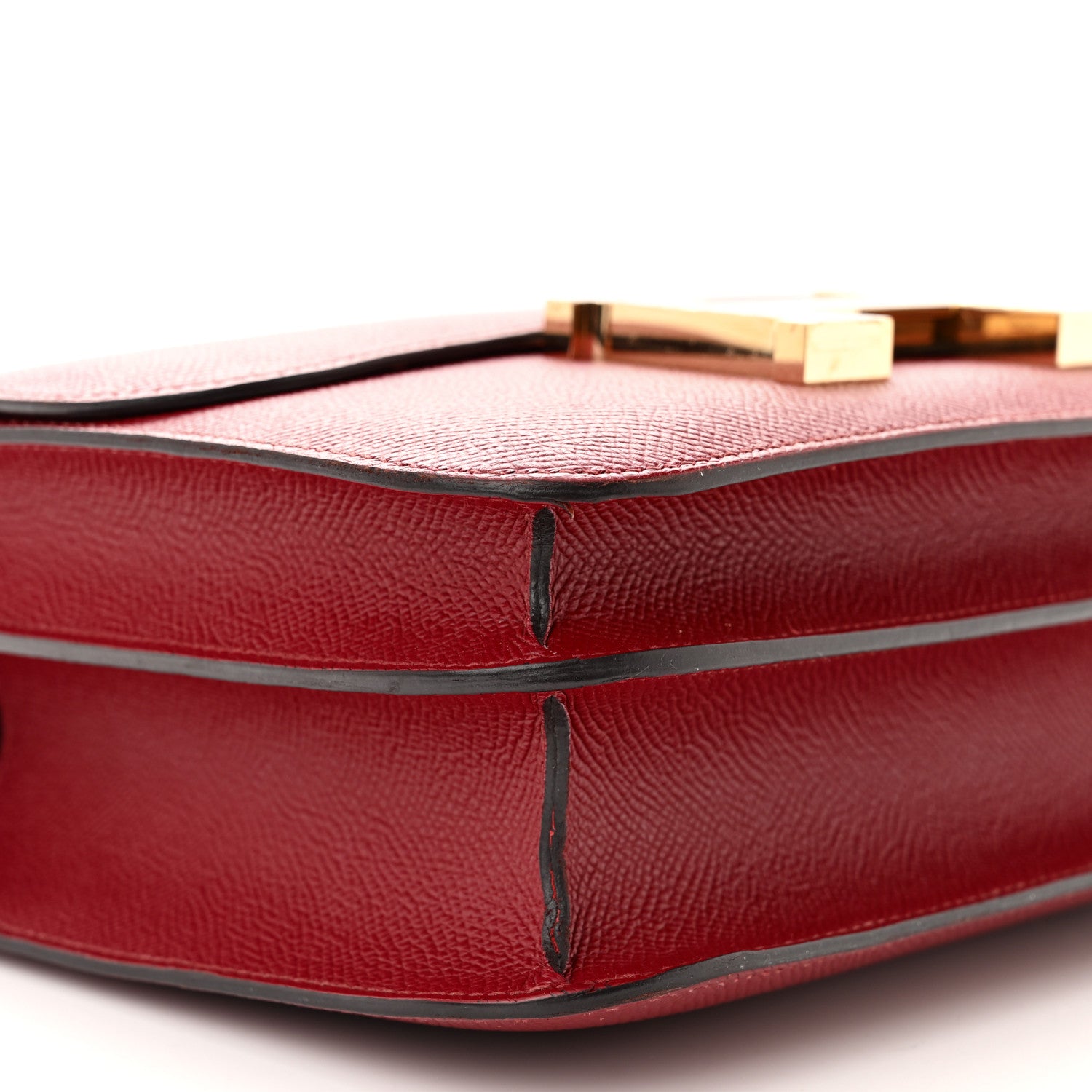 Hermes Epsom Enamel Constance 24 Rouge Grenat 9 of 13