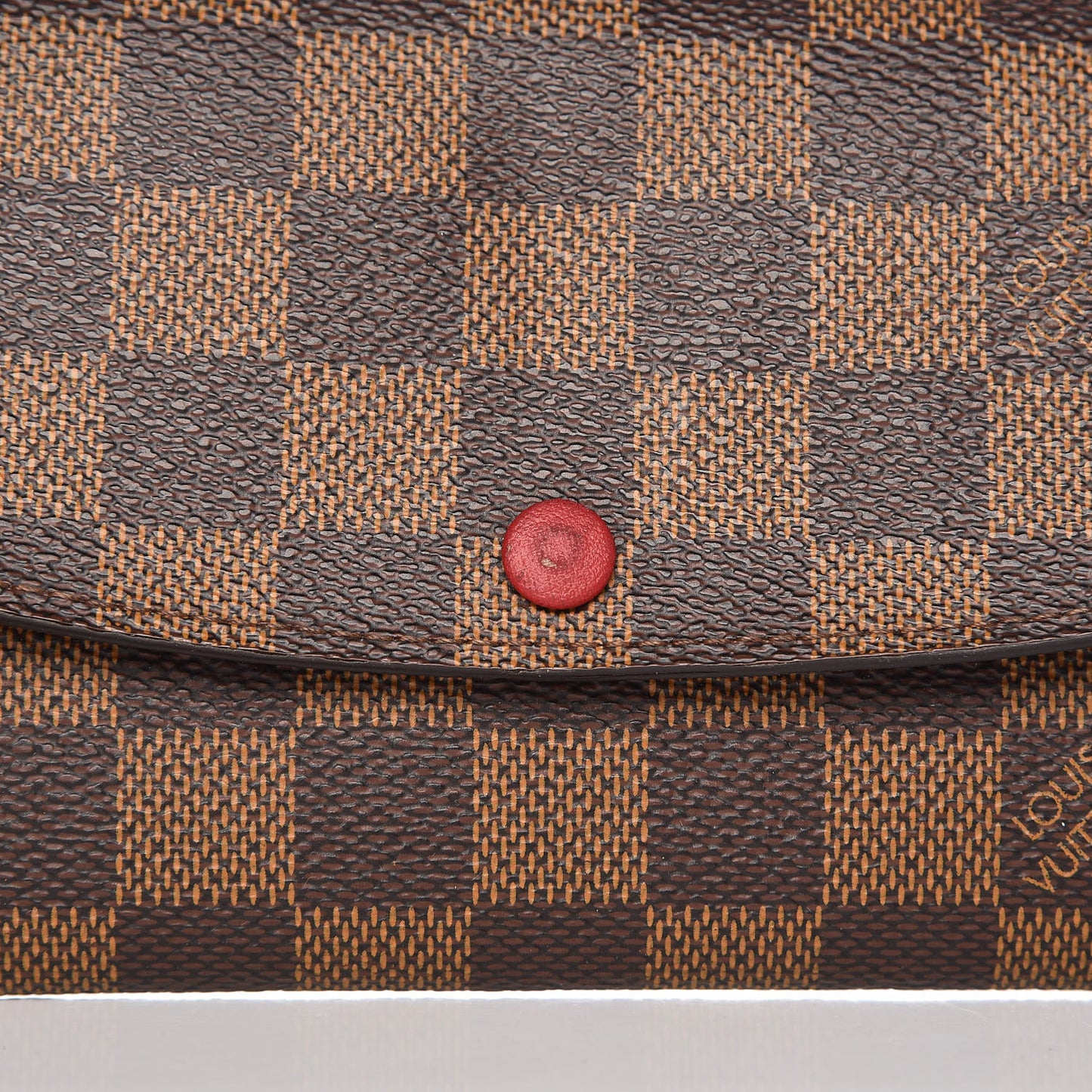 Damier Ebene Emilie Wallet Red