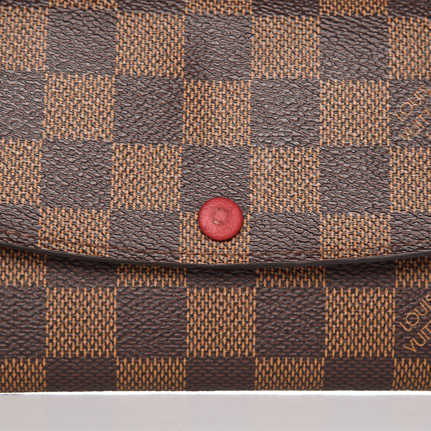 Louis Vuitton Damier Ebene Emilie Wallet Red 10 of 11