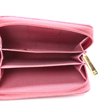 Chanel Caviar Timeless CC Zip Around Coin Purse Pink 4 of 7