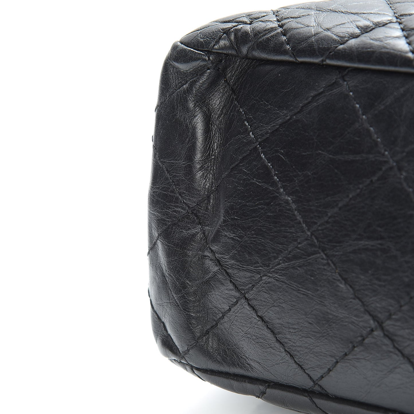Aged Calfskin Quilted 2.55 Reissue 227 Flap Black