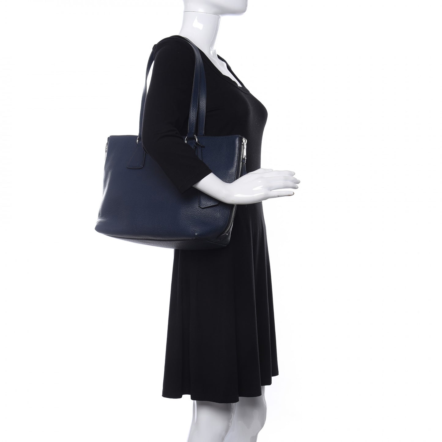 Vitello Phenix Top Handle Bag Baltico