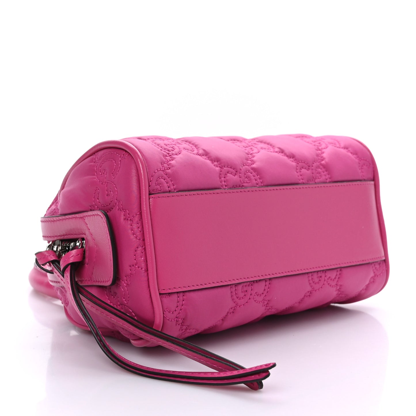 Nylon Calfskin Enamel GG Matelasse Mini Bowler Bag Lovely