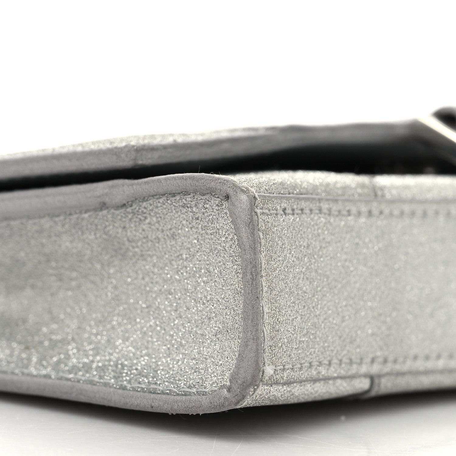 Balenciaga Sparkling Fabric XS Hourglass Wallet On Chain Silver 7 of 10