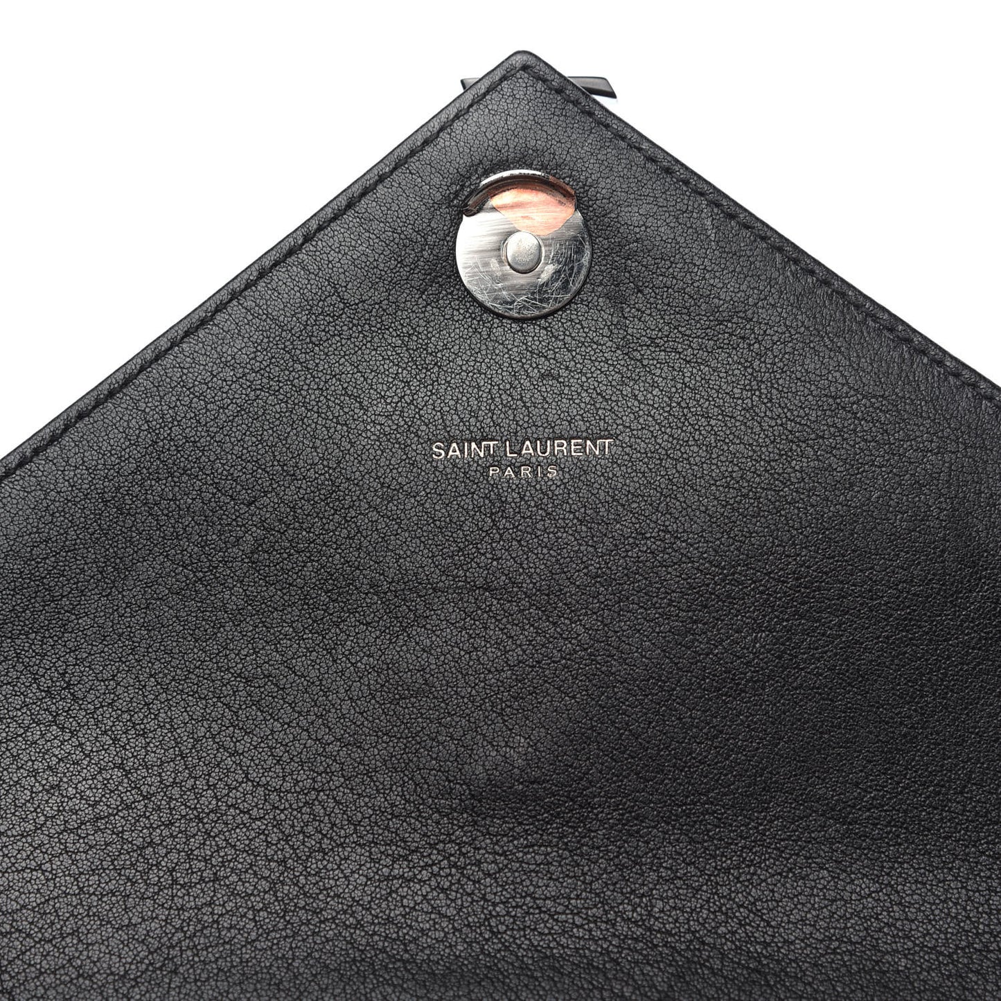 Sheepskin Matelasse Chevron Monogram Monochrome Medium College Bag Black