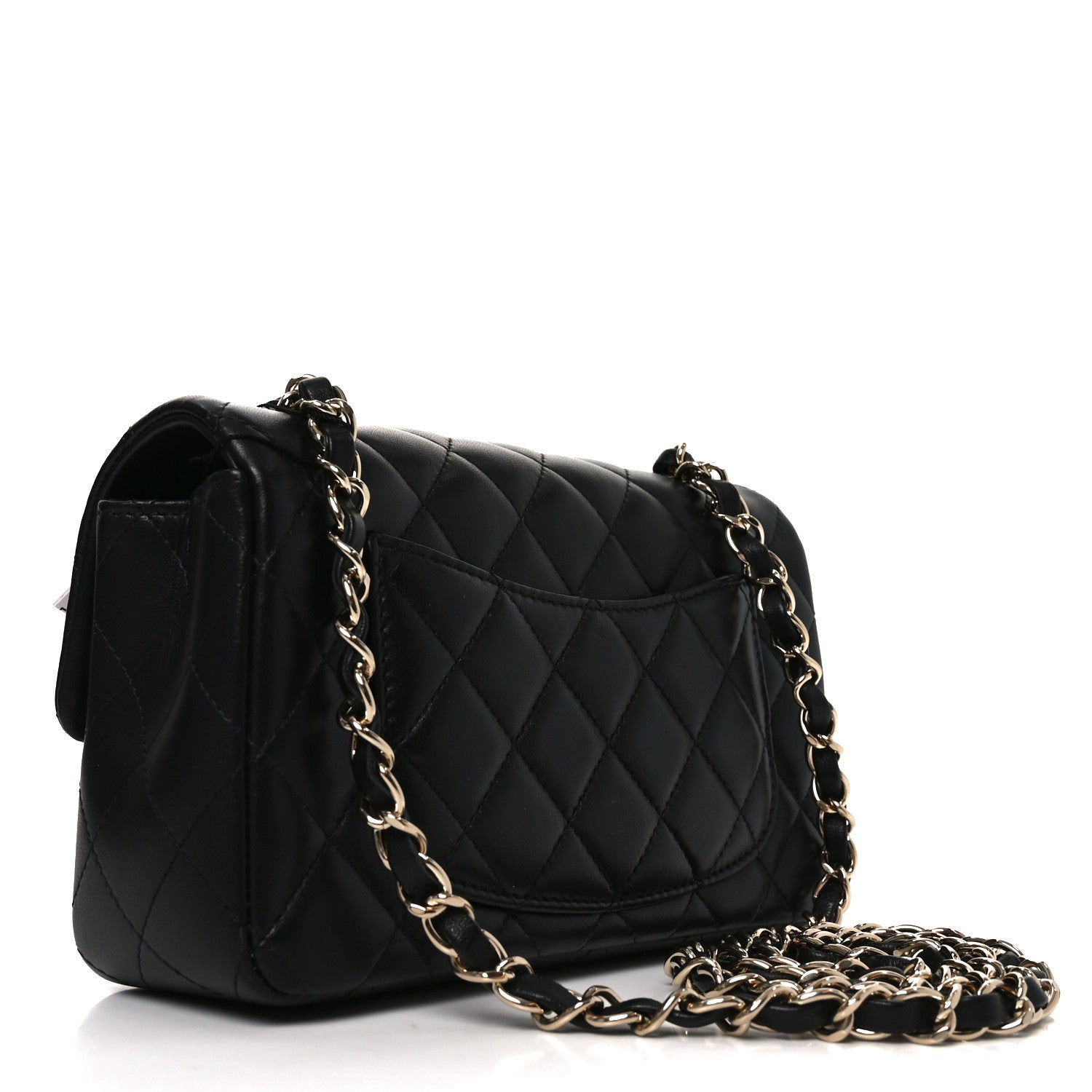 Chanel Lambskin Quilted Mini Rectangular Flap Black 3 of 11