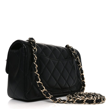 Chanel Lambskin Quilted Mini Rectangular Flap Black 3 of 11