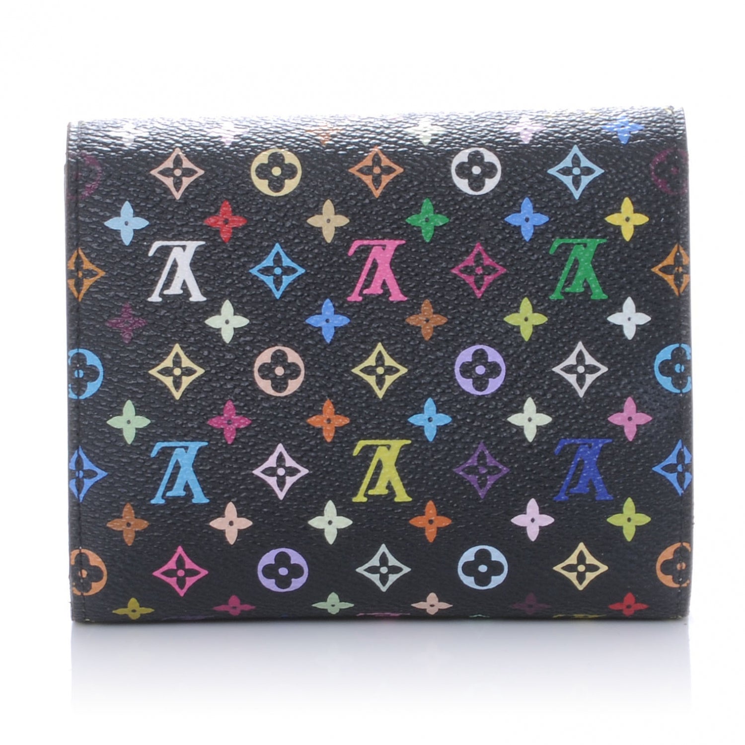 Louis Vuitton Monogram Multicolor Joey Wallet Black Violet 3 of 8