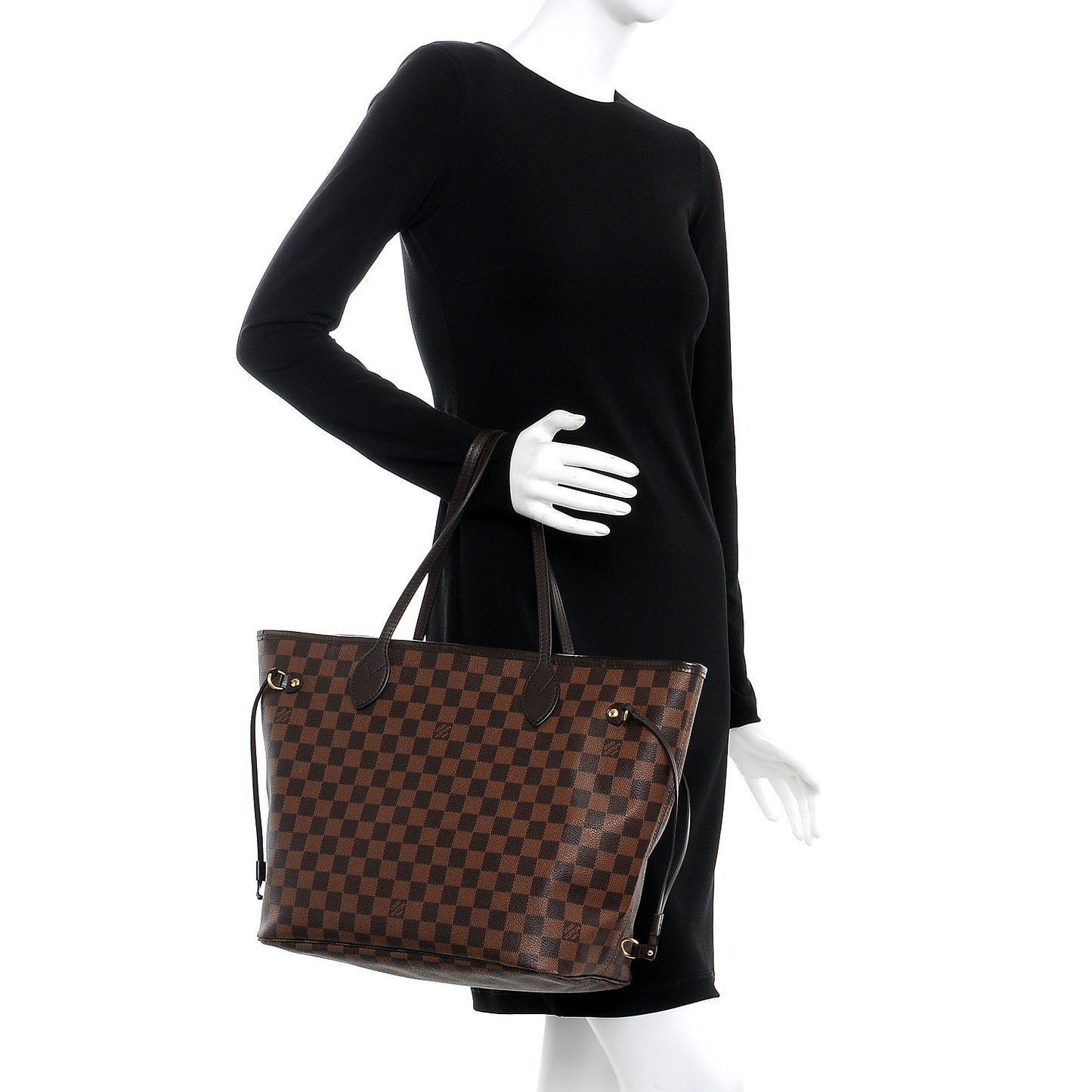Damier Ebene Neo Neverfull MM Rose Ballerine
