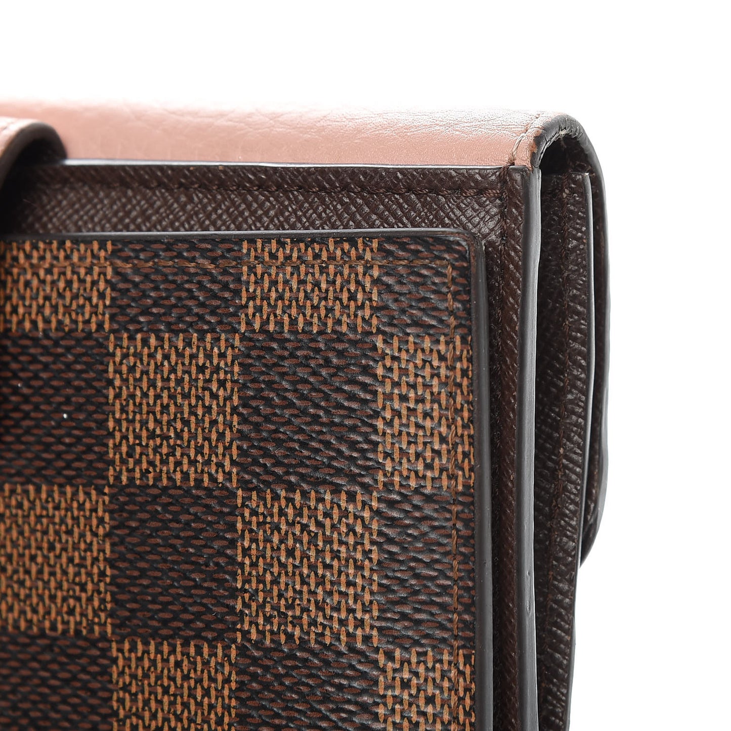 Damier Ebene Normandy Compact Wallet Rose Ballerine