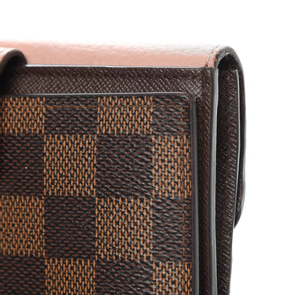 Louis Vuitton Damier Ebene Normandy Compact Wallet Rose Ballerine 10 of 14