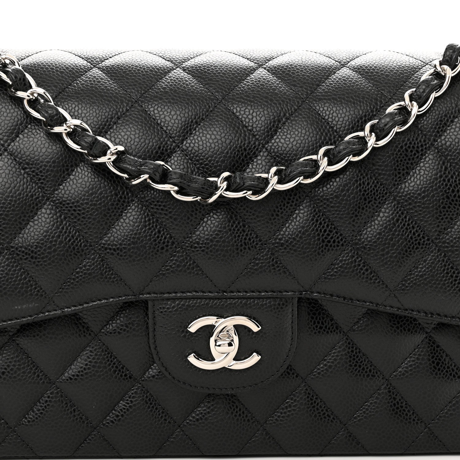 Chanel Caviar Quilted Jumbo Double Flap Black 8 of 11