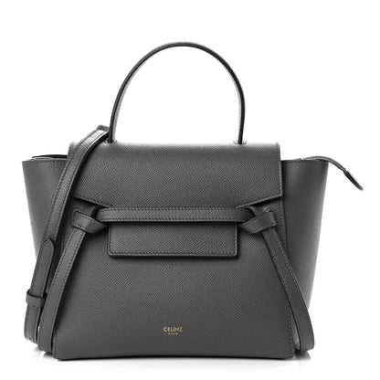 Celine Grained Calfskin Nano Belt Bag Grey 1 of 9