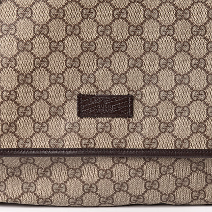 Gucci GG Plus Monogram Web Large Flap Messenger Bag Beige Dark Brown 10 of 10
