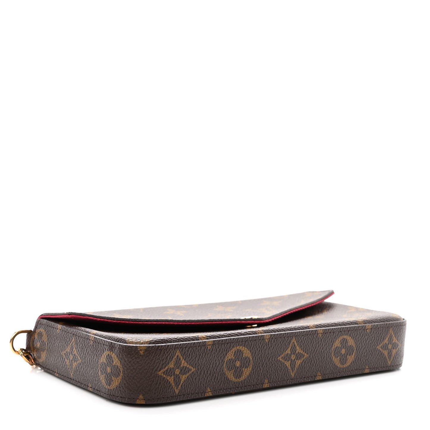 Monogram Pochette Felicie Chain Wallet Fuchsia