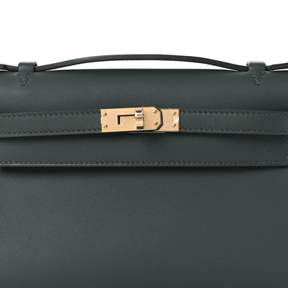 Hermes Swift Kelly Pochette Clutch Vert Mangrove 8 of 12