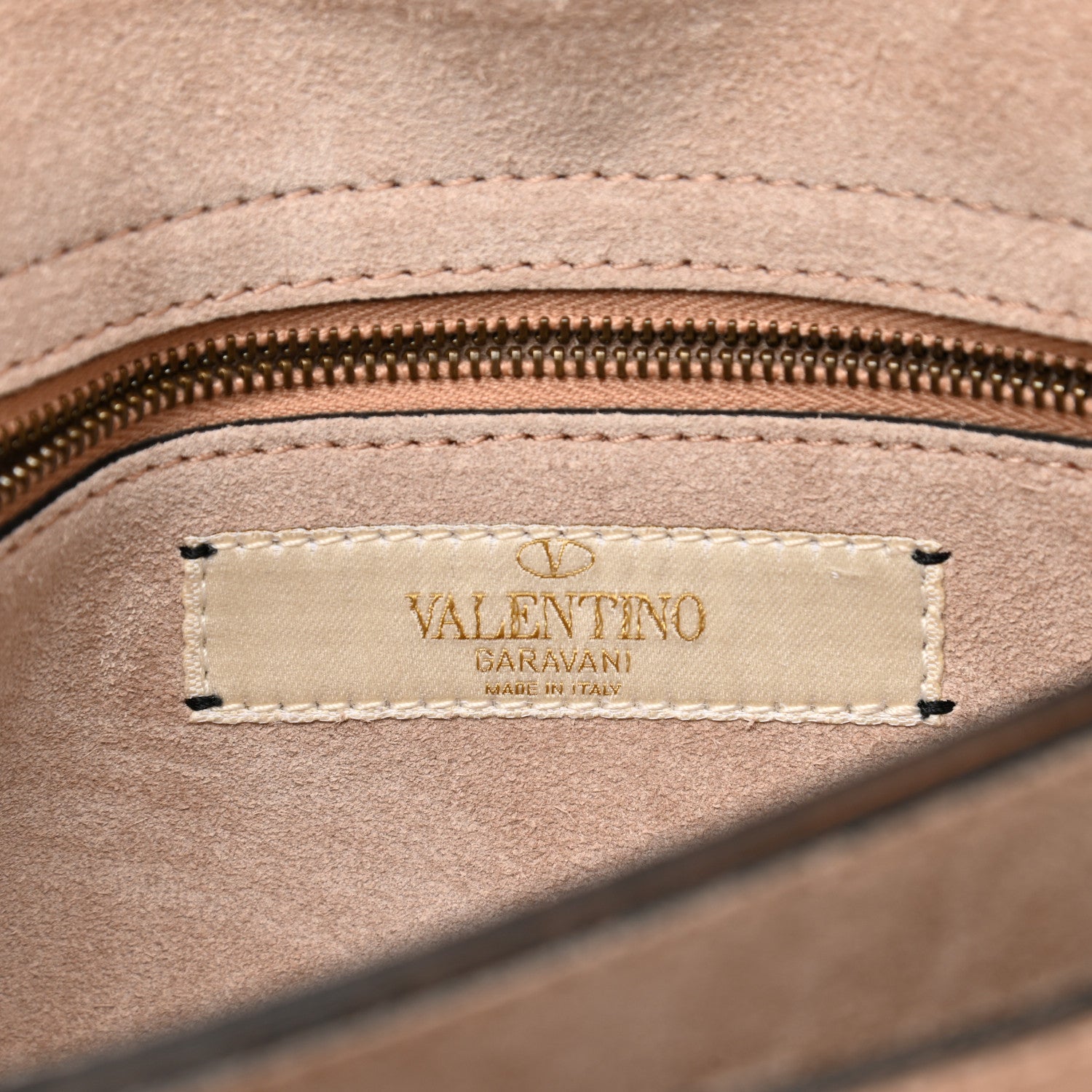 Valentino Garavani Pebbled Calfskin Beaded Rockstud Wristlet Clutch Soft Noisette 7 of 10
