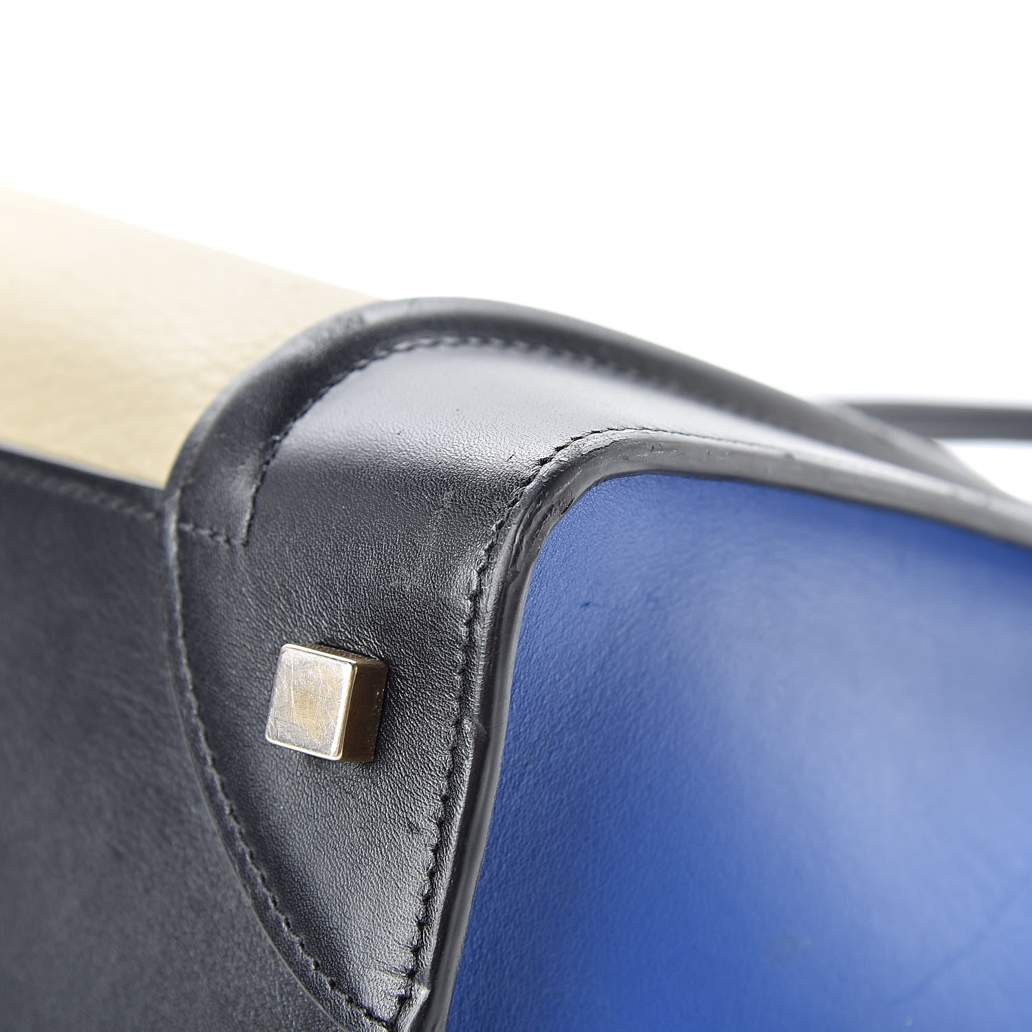 Celine Elephant Calfskin Mini Tri-Color Luggage Beige 11 of 18