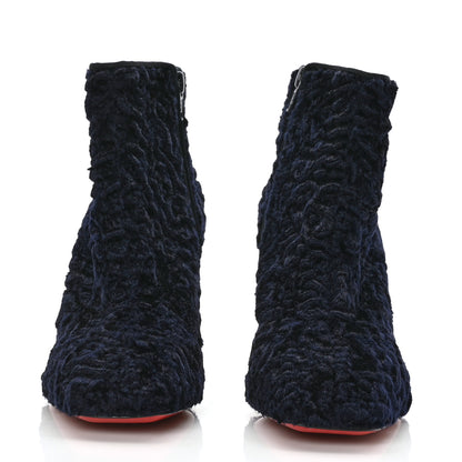 Christian Louboutin Tissu Poodle Hilconico 85 Booties 36 Marine Granite 2 of 7