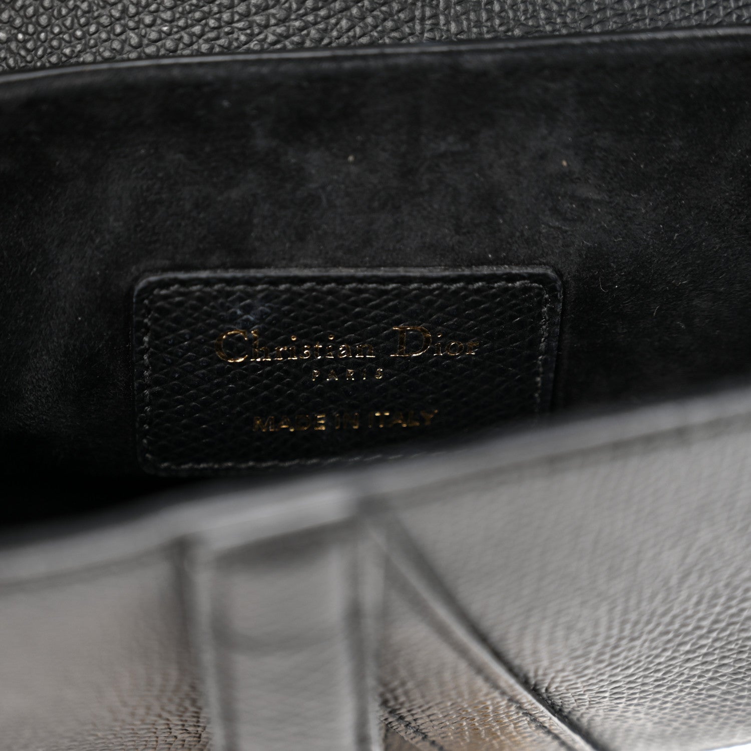 Christian Dior Grained Calfskin Mini Saddle Bag Black 6 of 9