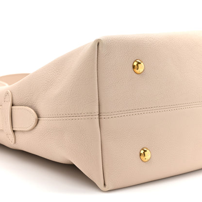 Louis Vuitton Grained Calfskin Low Key Hobo MM Limestone 9 of 13