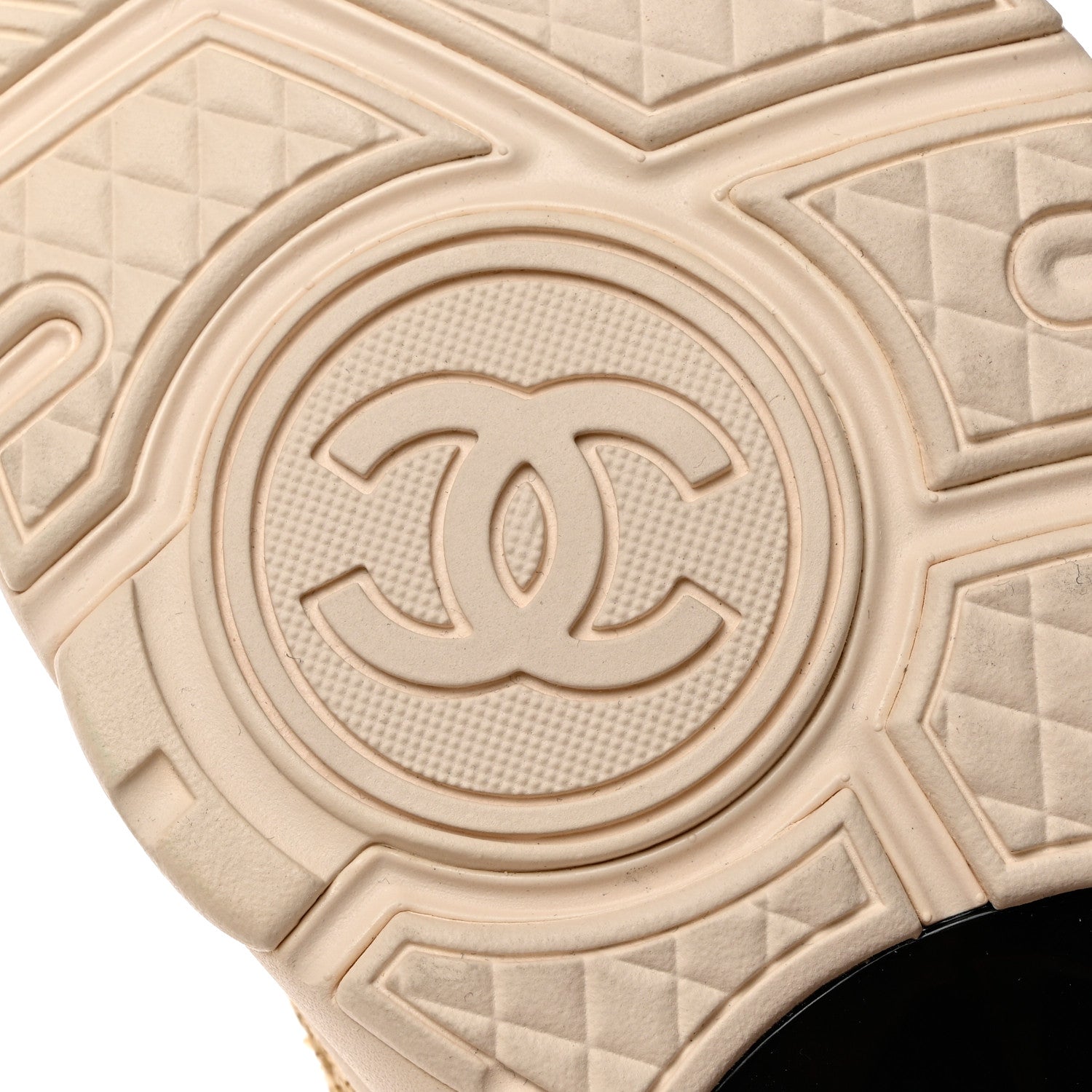 Chanel Braided Raffia Womens CC Sneakers 36 Beige 8 of 9