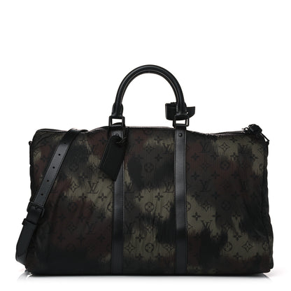 Louis Vuitton Nylon Monogram Camouflage Keepall Bandouliere 50 Kaki 1 of 7